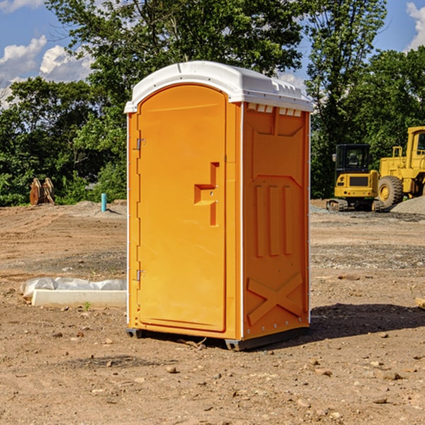 how often are the porta potties cleaned and serviced during a rental period in Hinkley California